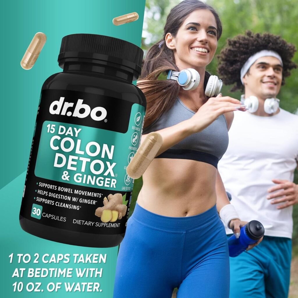 Colon Cleanser Detox for Weight Flush - 15 Day Colon Cleanse Pills with Ginger - Fast Natural Laxative, Constipation Relief, Bowel Movement Supplements for Intestinal Stomach Bloating Gut Loss Support
