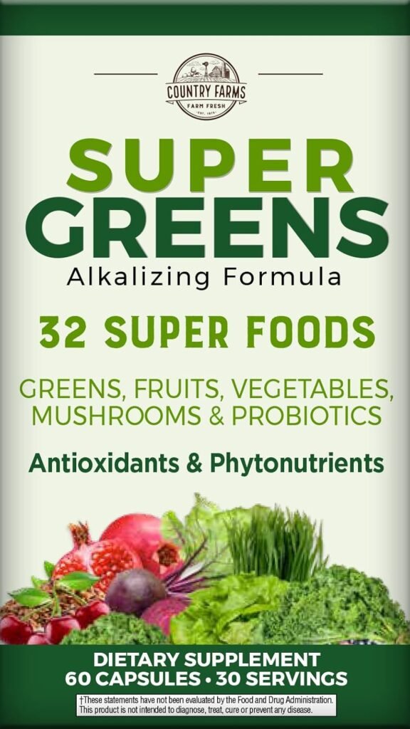 COUNTRY FARMS Super Fruits Veggies Antioxidant Immune Energy Digestive Capsules + Bountiful Beets Nitric Oxide Circulation Immune Capsules Bundle, 30 + 90 Servings
