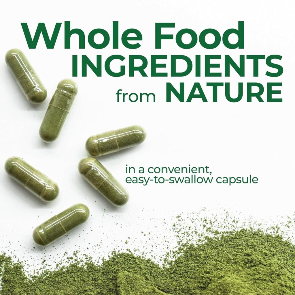 COUNTRY FARMS Super Greens Vegicaps, 32 Super Foods, Whole Food Supplement, Greens, Fruit, Vegetables, Mushrooms  Probiotics, Rich in Antioxidants  Phytonutrients, 60 Count, 30 Servings