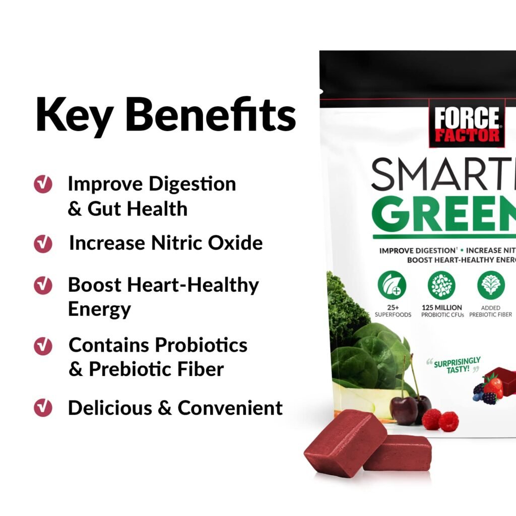 Force Factor Better Turmeric Joint Support Supplement  Smarter Greens Superfood Chews, 60 Soft Chews  Total Beets Soft Chews, 60 Chews