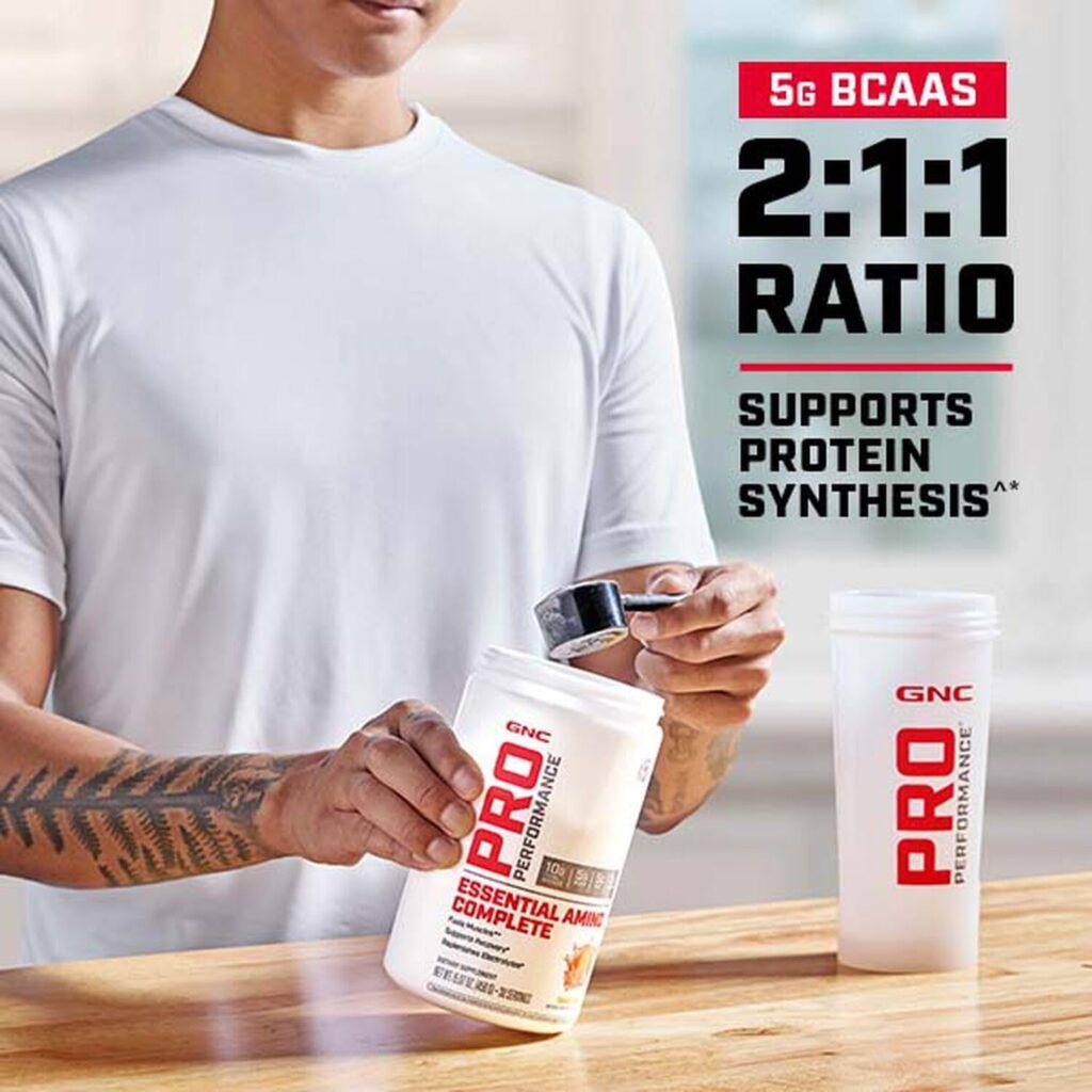 GNC Pro Performance Essential Amino Complete, Strawberry Kiwi, 15.87 oz., Supports Muscle Recovery