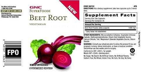GNC SuperFoods Beet Root Capsules Review