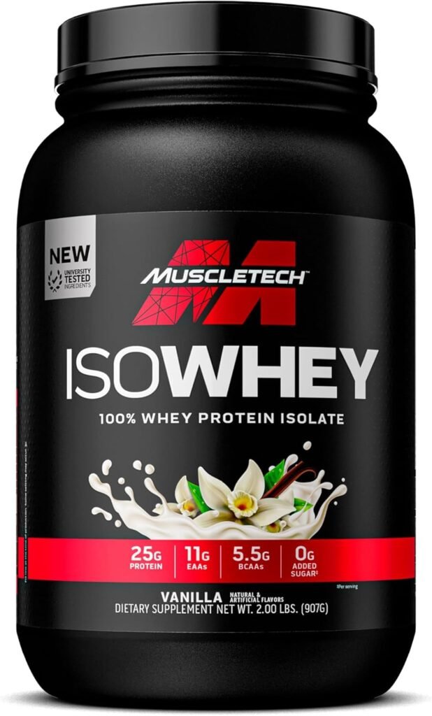 MuscleTech | IsoWhey | Whey Protein Isolate Powder| Muscle Builder for Men  Women | Post Workout Recovery Supplement | Chocolate | 2 lbs | 29 Servings