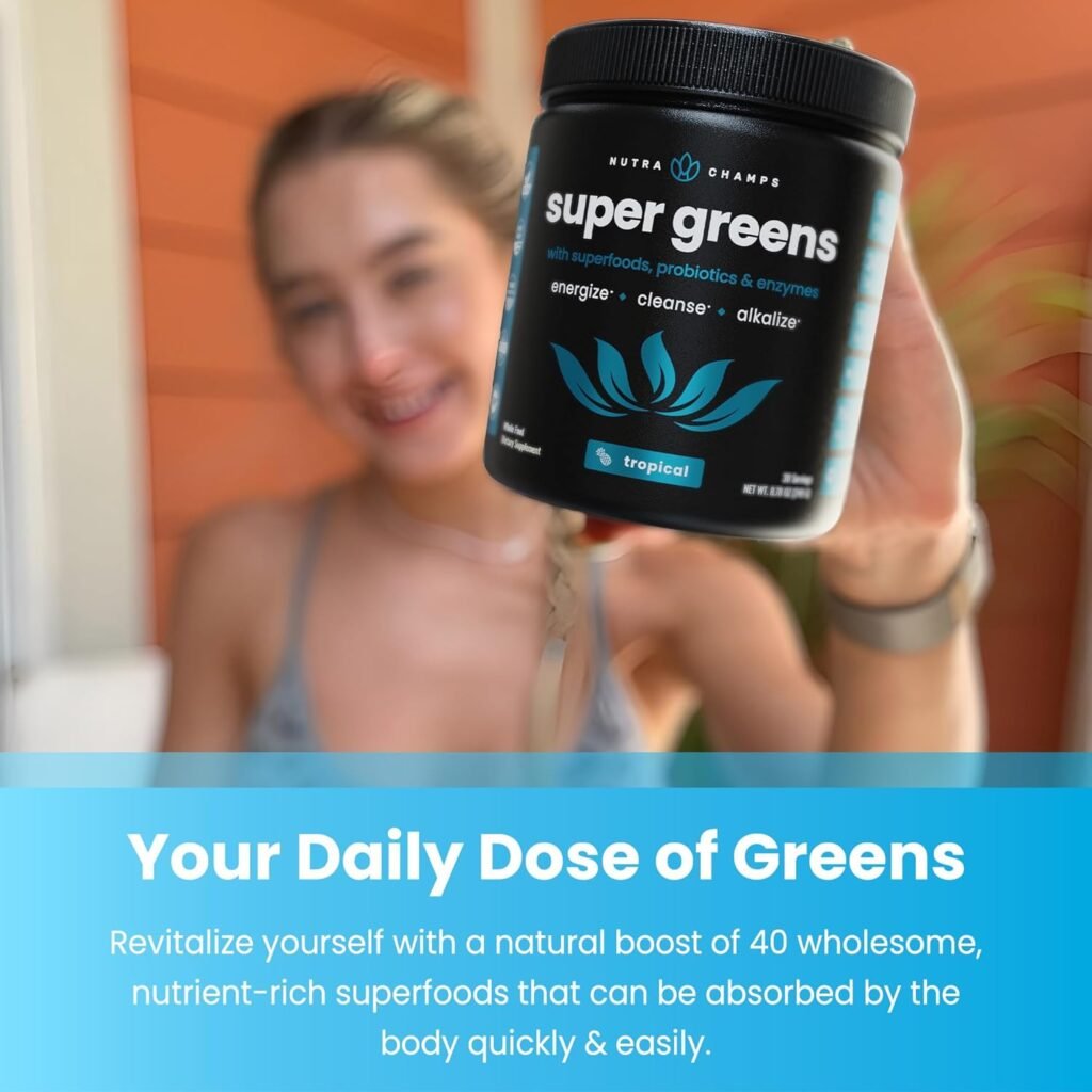 NutraChamps Beet Root Chewables  Greens Superfood Powder Bundle