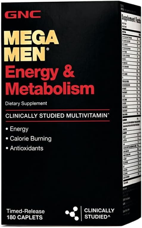 GNC Mega Men Energy  Metabolism Multivitamin - 90 Caplets (45 Servings)