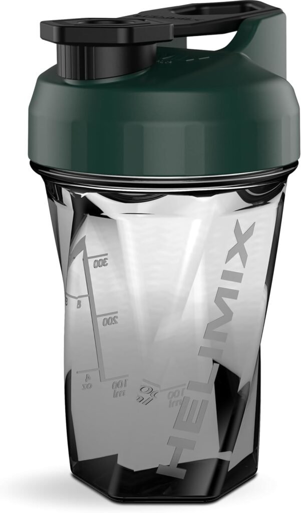 HELIMIX 2.0 Vortex Blender Shaker Bottle Holds upto 28oz | No Blending Ball or Whisk | USA Made | Pre Workout Protein Drink Shaker Cup | Weight Loss Supplements Shakes | Top Rack Safe