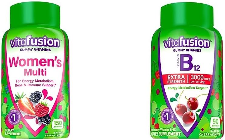 Vitafusion Womens Multivitamin Gummies, Berry Flavored Daily Vitamins for Women With Vitamins A, C, D, E, B-6 and B-12, America’s Number 1 Gummy Vitamin Brand, 75 Days Supply, 150 Count